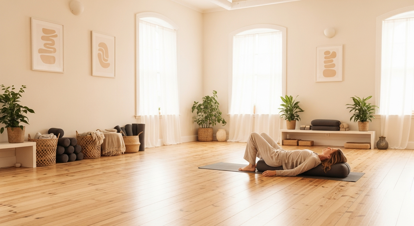 Serene yoga studio interior in Dodge Center, MN